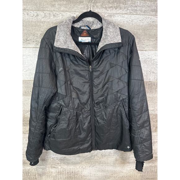COLUMBIA Jacket Womens XL Black Kaleidaslope II Omni Heat Interchange Coat - Picture 1 of 8